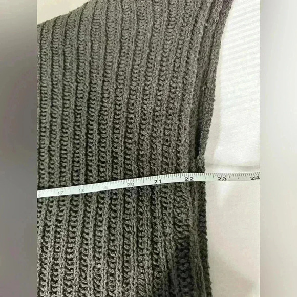 Free People gray brown Maxi Cardigan Sweater with oversized Pockets size medium - Picture 9 of 10